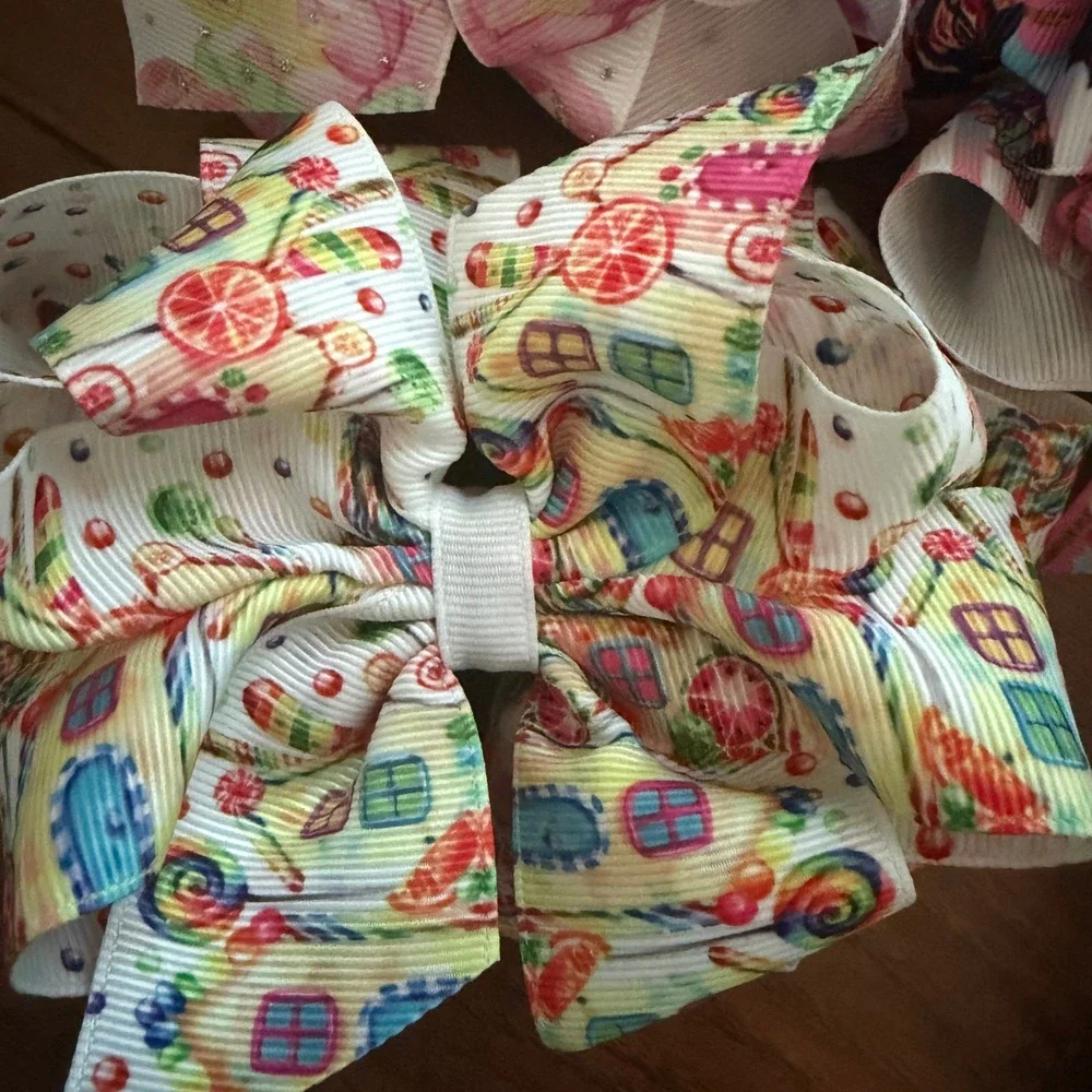 Double Stack Boutique Hair Bows 4-6